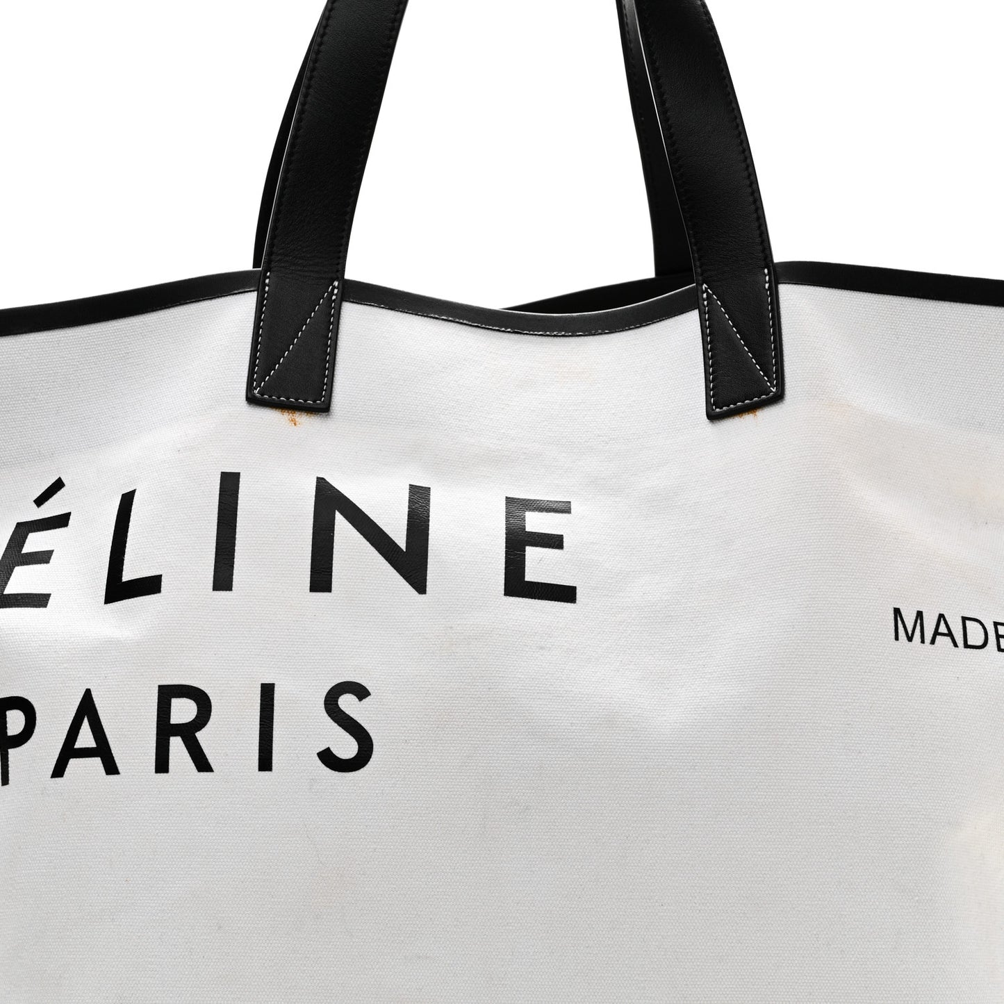 Textile Medium Made In Tote White Black