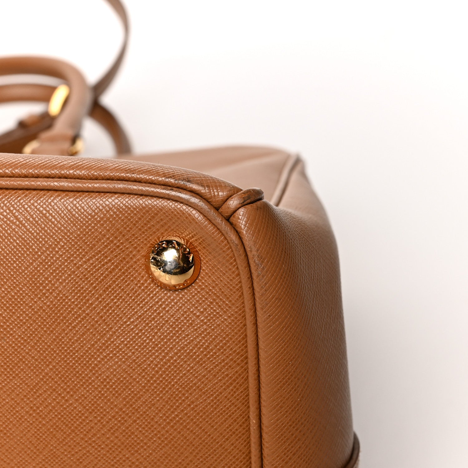 Prada Saffiano Lux Large Galleria Double Zip Tote Caramel 12 of 12