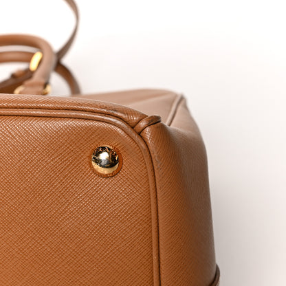 Prada Saffiano Lux Large Galleria Double Zip Tote Caramel 12 of 12