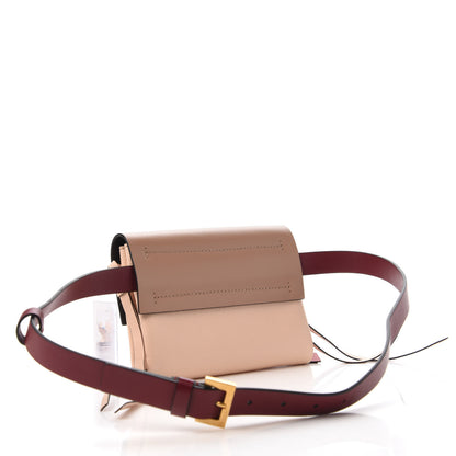 Valentino Garavani Buffalo Calfskin VRing Belt Bag 85 Rose Cannelle Light Ivory Cerise 3 of 9