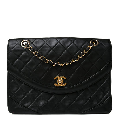 Chanel Lambskin Quilted Medium Single Flap Black 1 of 8