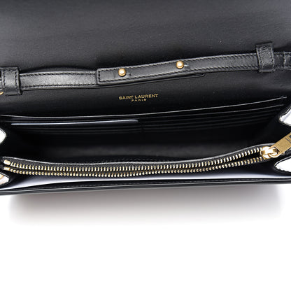 Saint Laurent Patent Monogram Chain Wallet Tortoiseshell 4 of 8