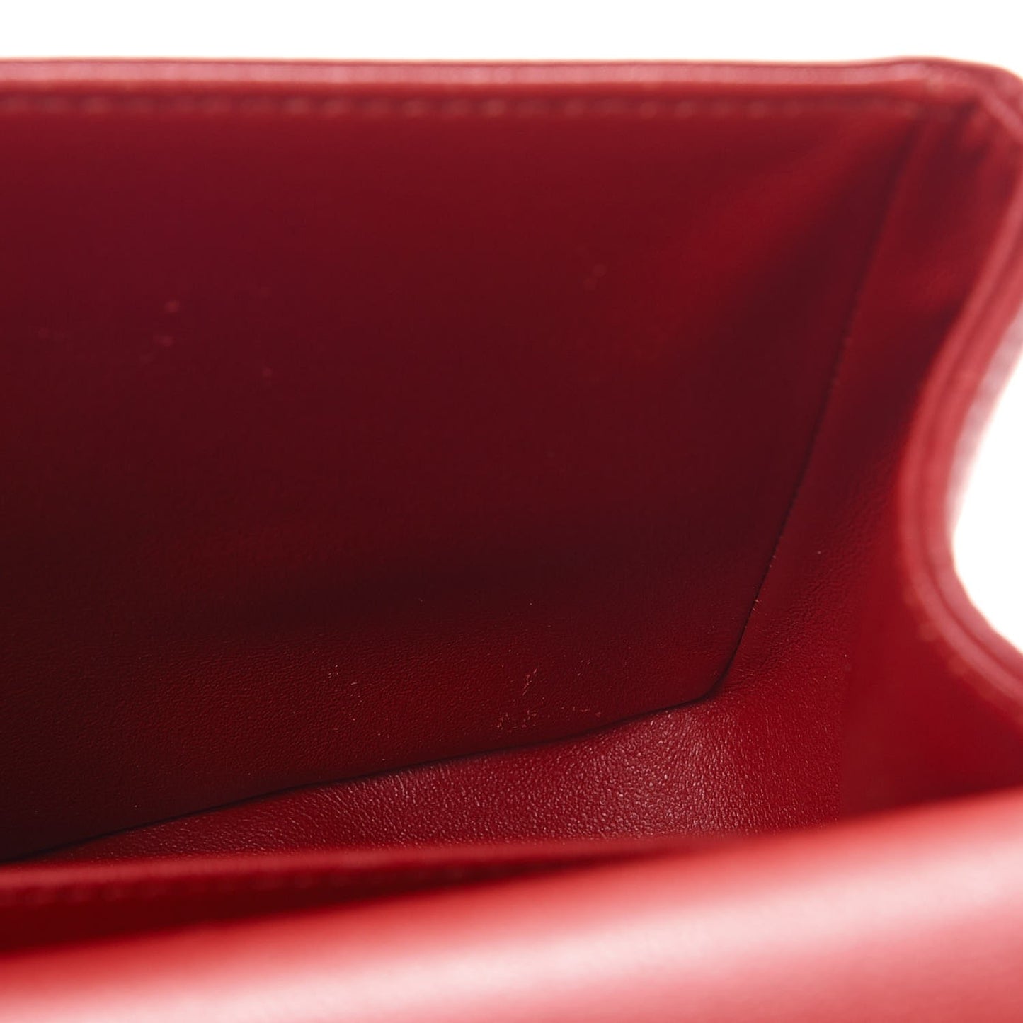 Caviar Chevron Quilted Jumbo Double Flap Dark Red