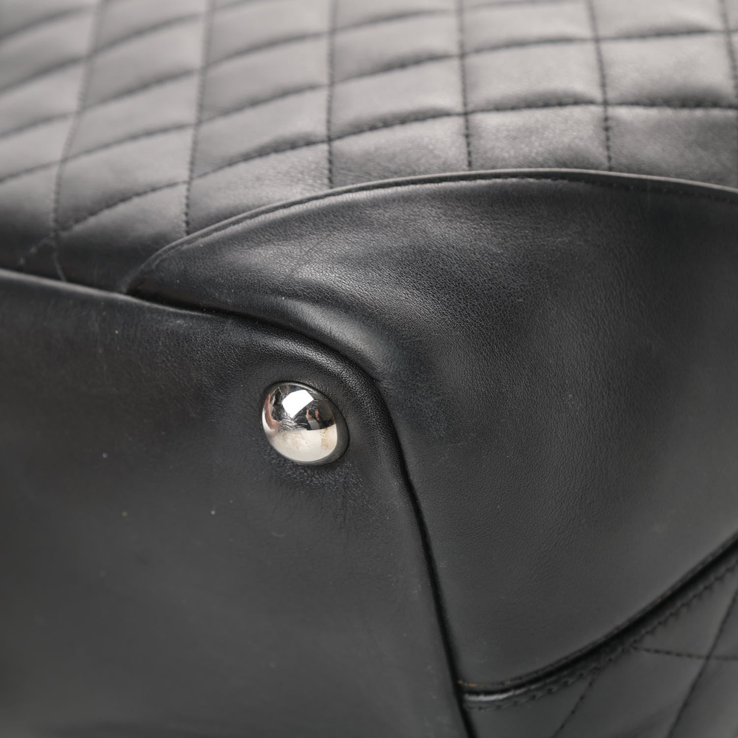 Chanel Calfskin Quilted Large Cambon Tote Black White 10 of 18