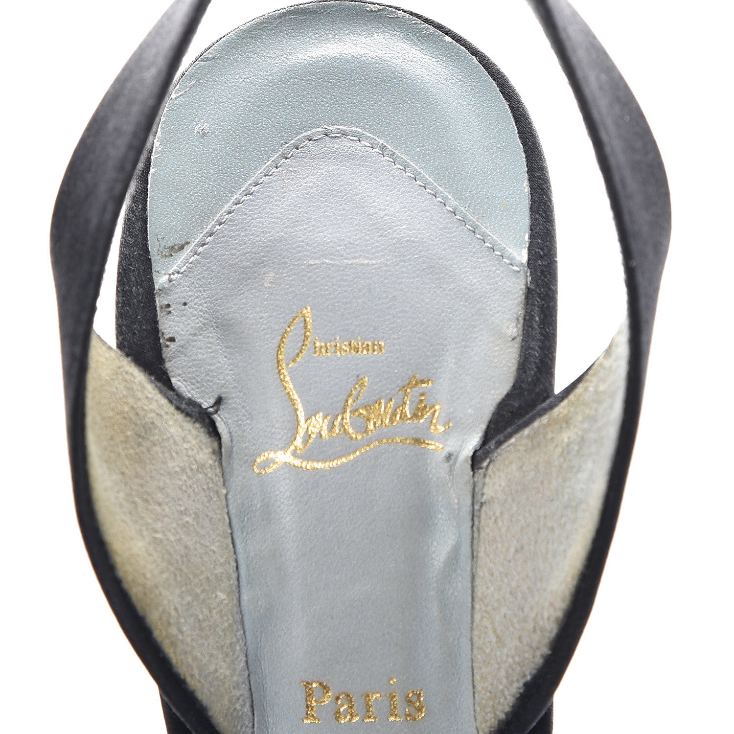 Christian Louboutin Satin Slingback 100 Pumps 38.5 Black 17 of 17