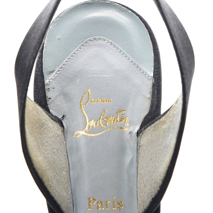 Christian Louboutin Satin Slingback 100 Pumps 38.5 Black 17 of 17