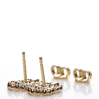 Gucci 18K Yellow Gold Paraiba Topaz Tzavorite Sapphire Double G Studs 3 of 5
