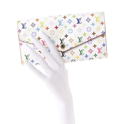 Louis Vuitton Monogram Multicolor Sarah Wallet NM White Litchi 2 of 10