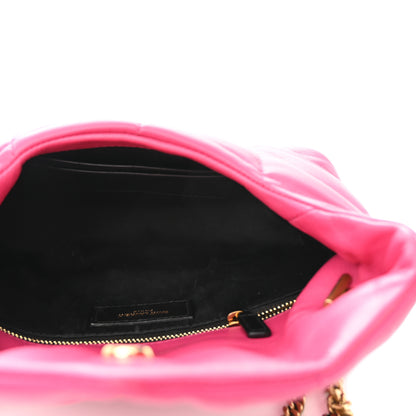 Saint Laurent Lambskin Quilted Toy Loulou Puffer Monogram Chain Satchel Bubblegum 5 of 11