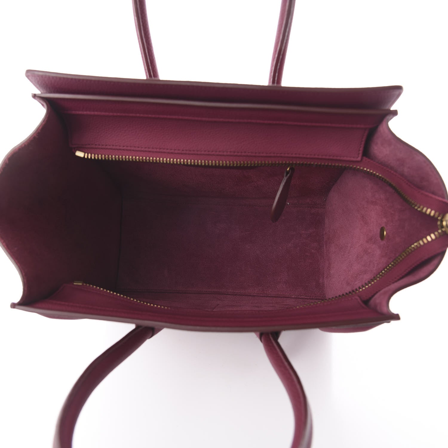 Celine Baby Drummed Calfskin Micro Luggage Plum 4 of 8