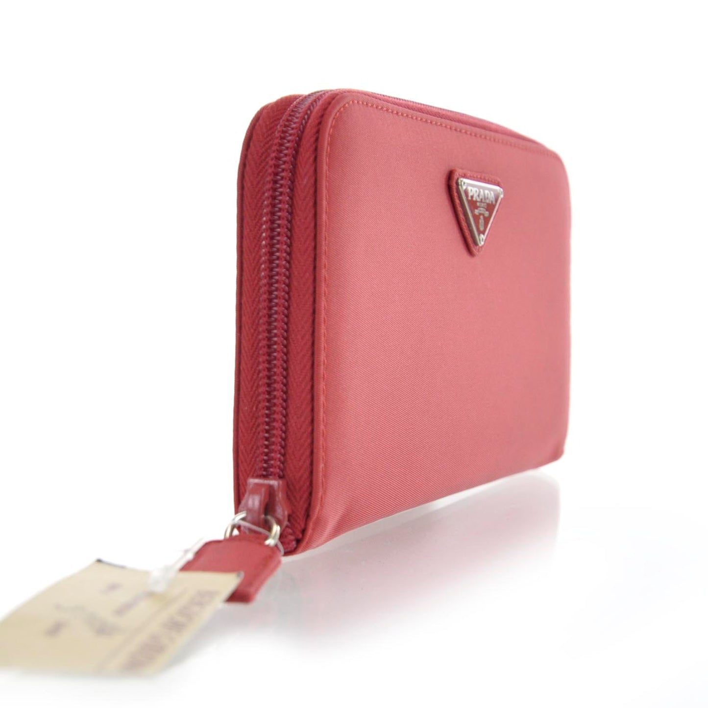 Tessuto Nylon Zip Around Wallet Red