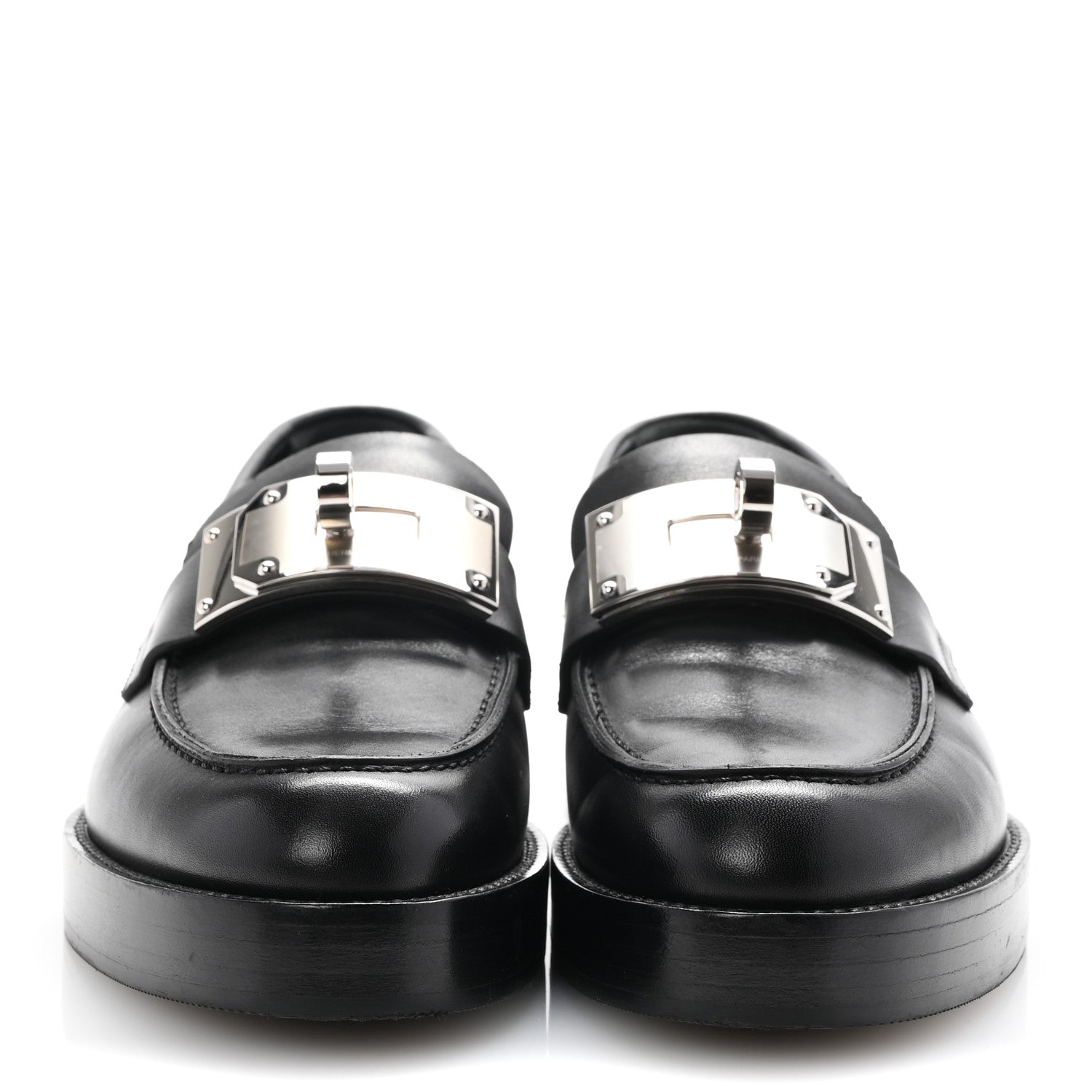 Hermes Calfskin Womens Hot Loafer 36 Black 3 of 11