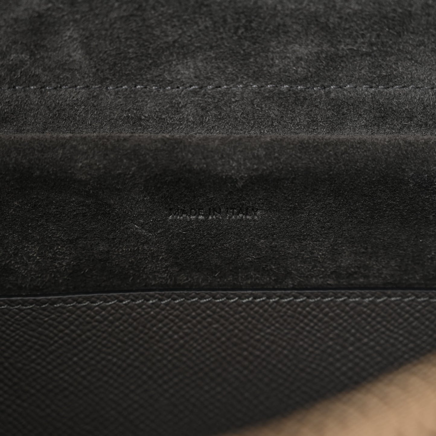 Grained Calfskin Micro Belt Bag Grey