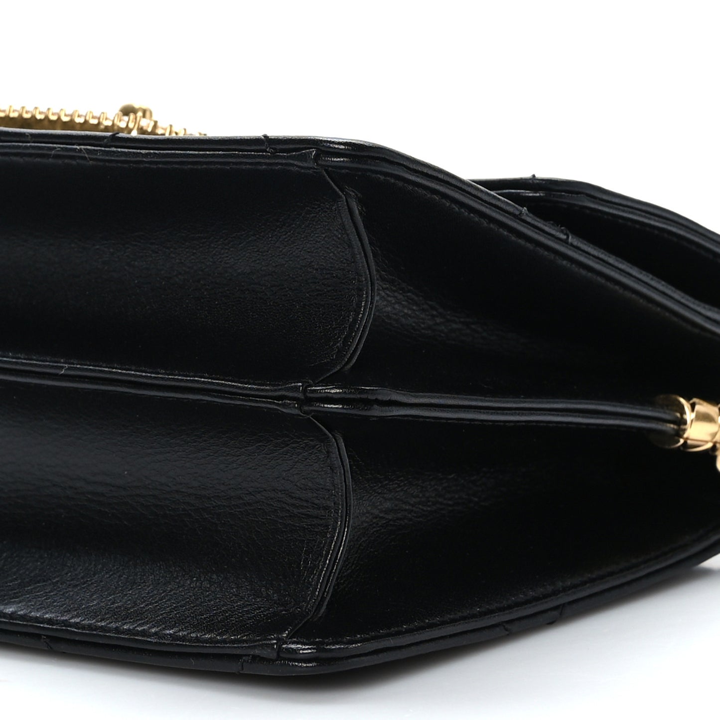 Calfskin Strass Quilted Mini Flap Black