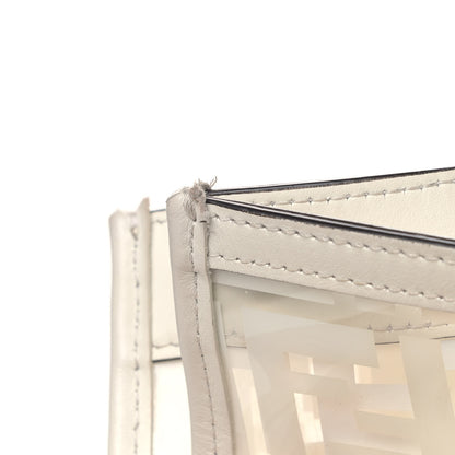 Fendi TPU FF Vitello Century Plexiglass Large Runaway Shopper Tote White 9 of 10