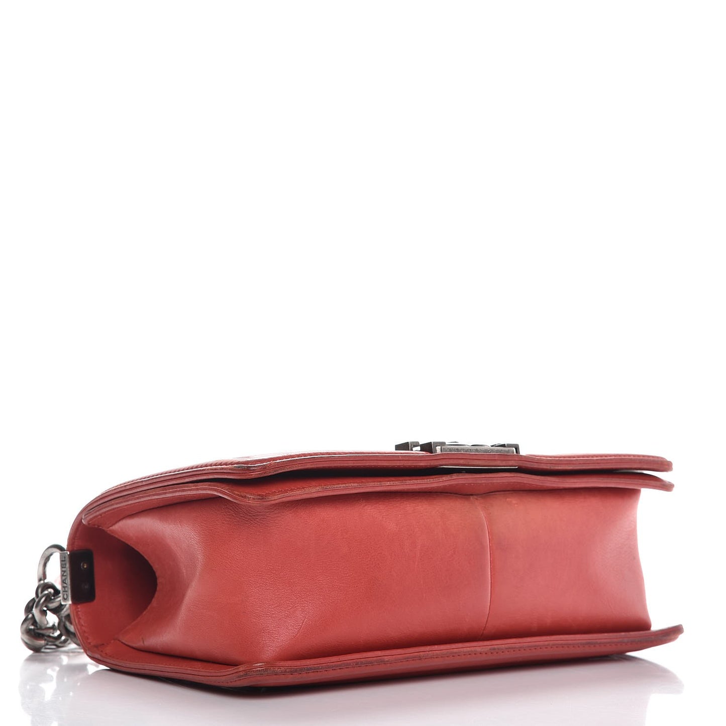 Calfskin Quilted Medium Boy Flap Red