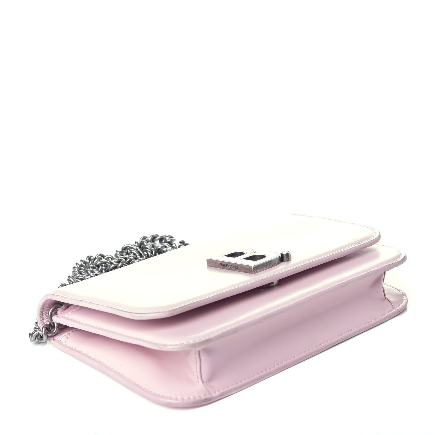 Balenciaga Smooth Calfskin B Wallet on Chain Light Rose 4 of 7