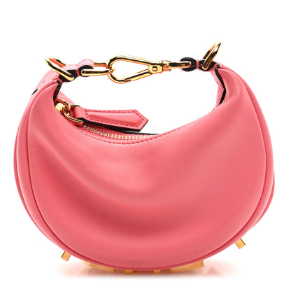 Fendi Vitello Grace New Matte Nano Fendigraphy Hobo Charm Pink Dalia 1 of 9