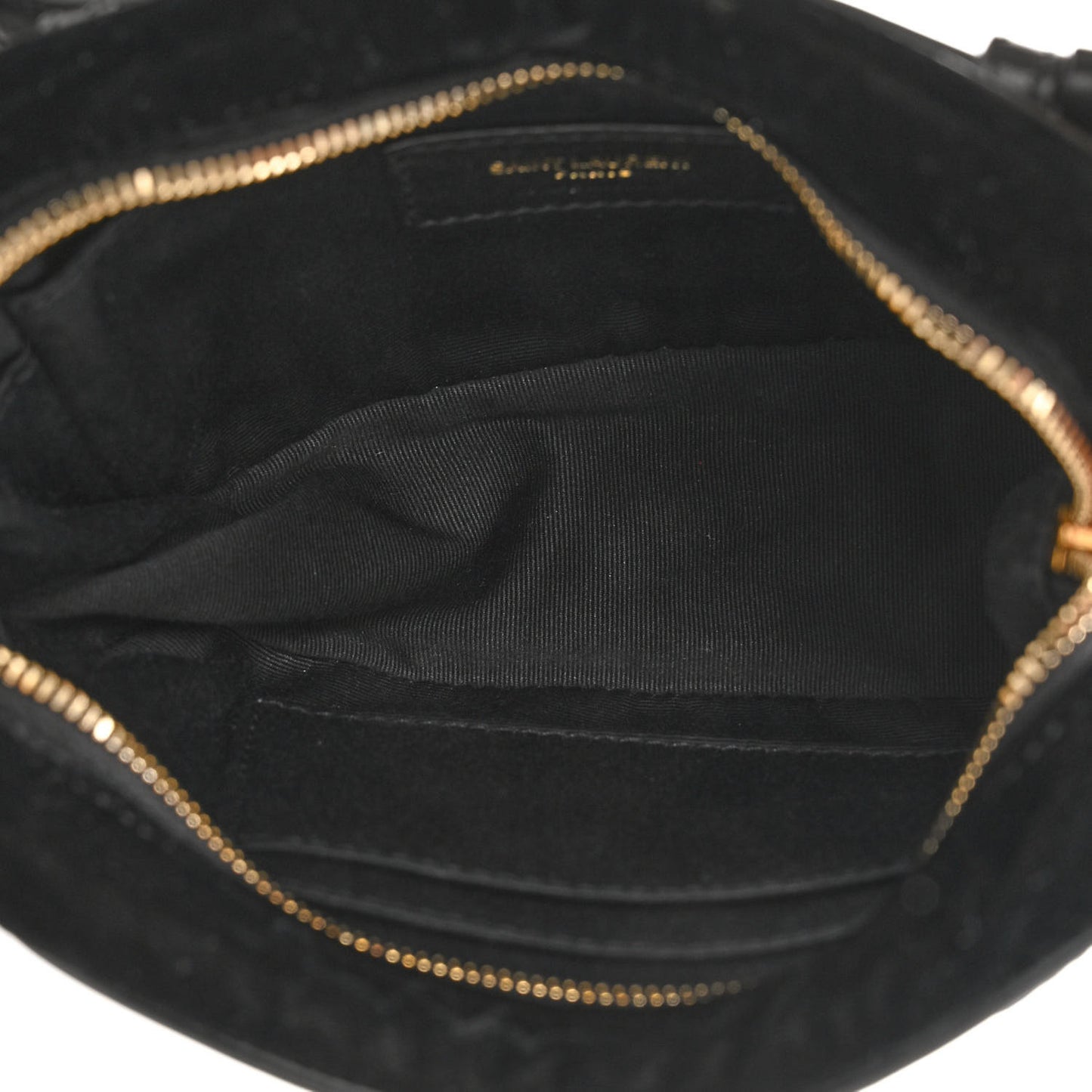 Velour Matelasse Monogram Lou Belt Bag Black