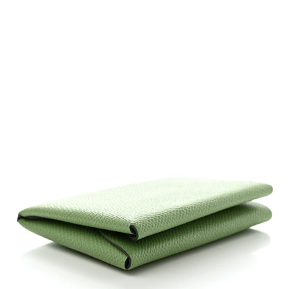 Hermes Epsom Calvi Duo Card Case Vert Criquet 4 of 9