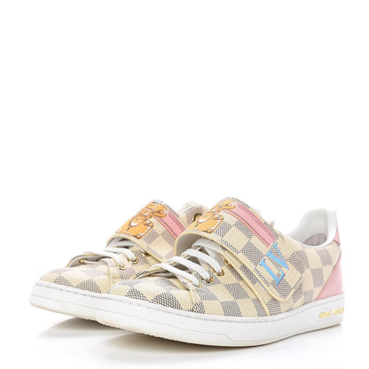 Louis Vuitton Damier Azur Summer Trunks Frontrow Sneakers 38 3 of 14