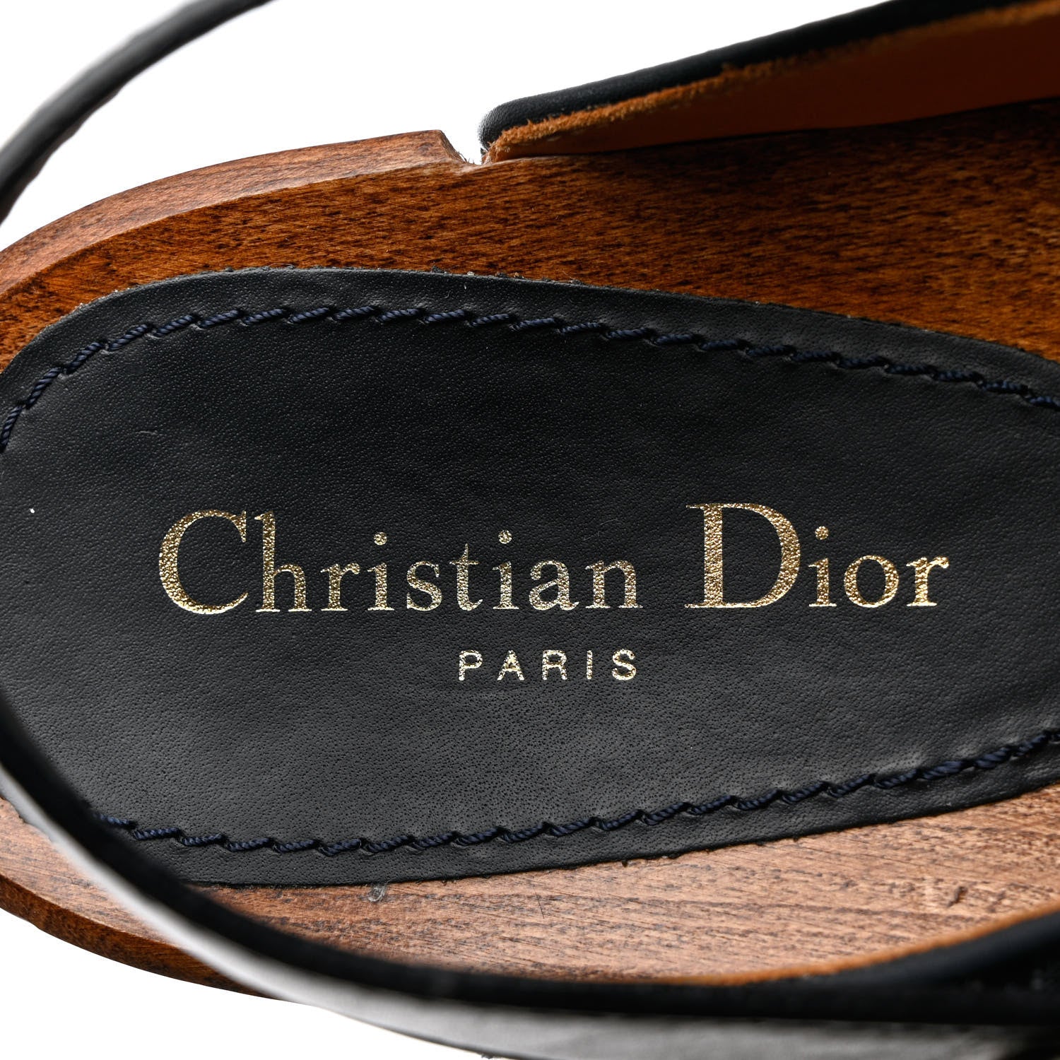 Christian Dior Canvas Oblique Diorquake 20mm Slingback Clogs 38 Deep Blue 7 of 13