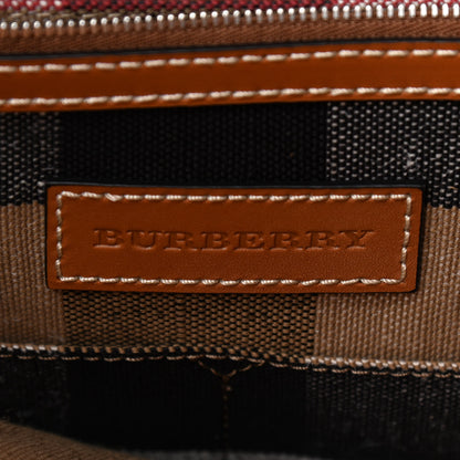 Burberry Canvas Mega Check Medium Ashby Hobo Saddle Brown 6 of 11