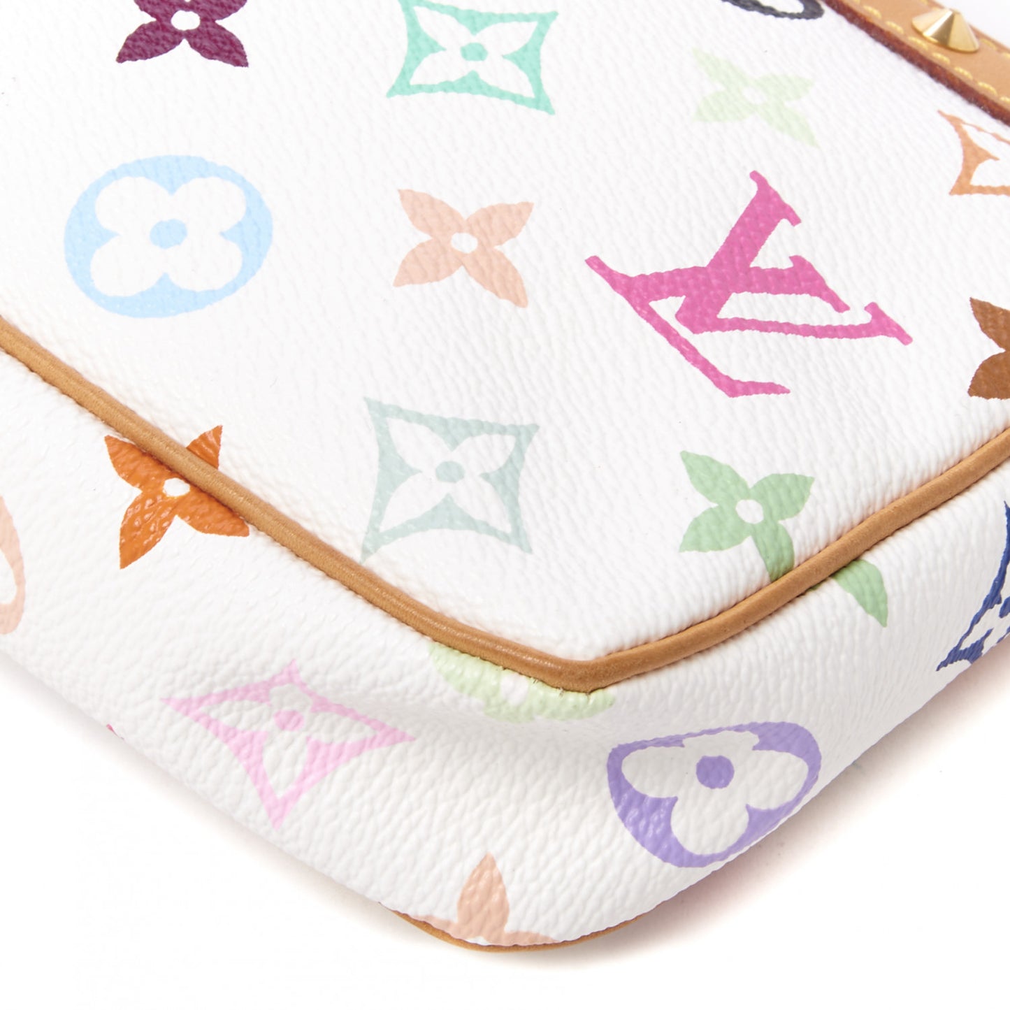 Monogram Multicolor Pochette Accessories White