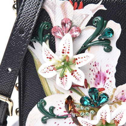 Dolce & Gabbana Dauphine Crystal Embellished Box Bag Black Multicolor 9 of 10