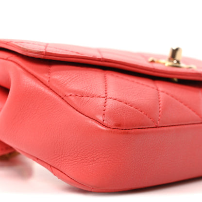 Chanel Calfskin Quilted Flap Waist Bag Red 16 of 19