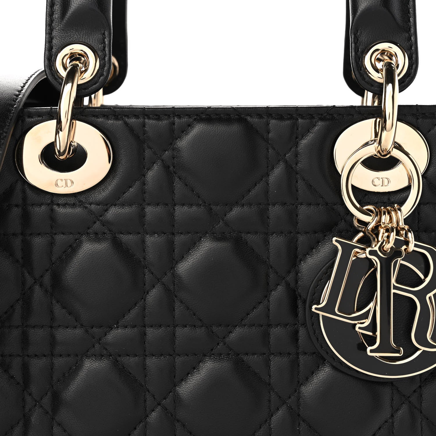 Christian Dior Lambskin Cannage Small My ABCDior Lady Dior Black 7 of 11