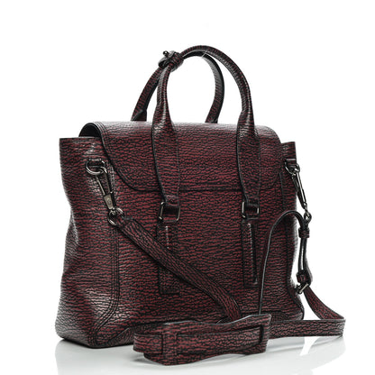 3.1 Phillip Lim 3.1 Calfskin Medium Pashli Satchel Black Maroon 3 of 7