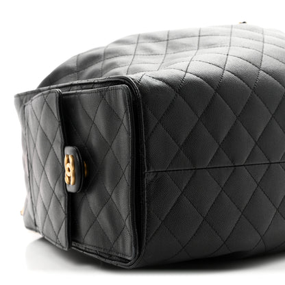 Chanel Caviar Quilted Large Chanel 25 Handbag Black 9 of 10