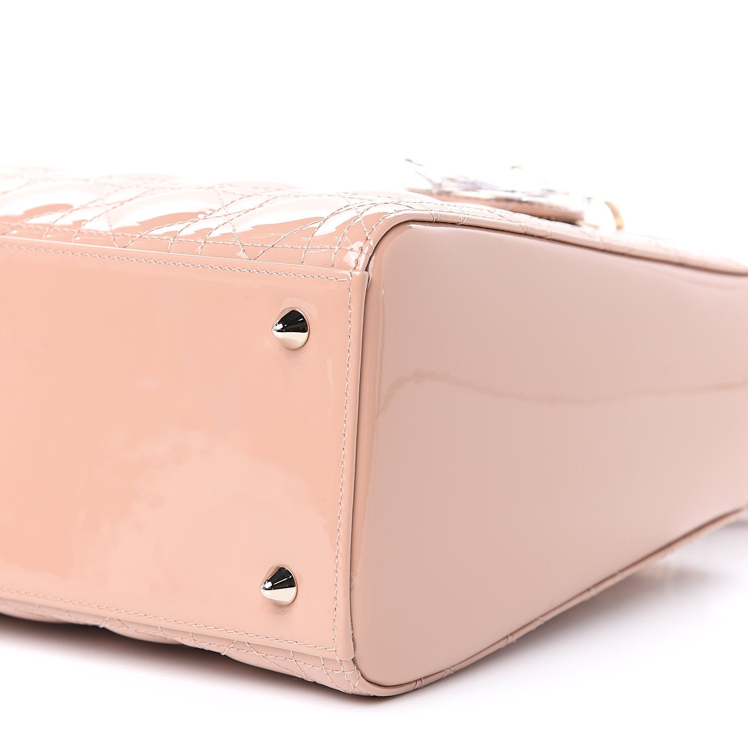 Christian Dior Patent Cannage Medium Lady Dior Beige 9 of 10
