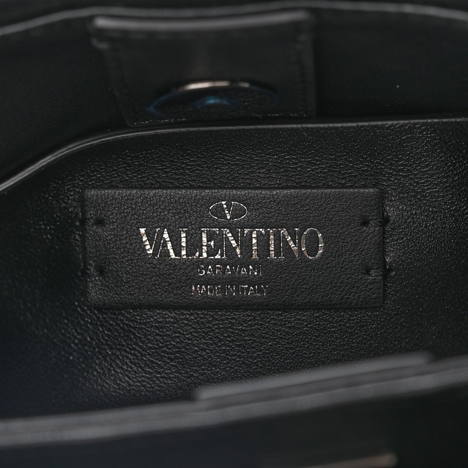 Valentino Garavani Nappa Monochrome Small Roman Stud The Handle Bag Black 5 of 8