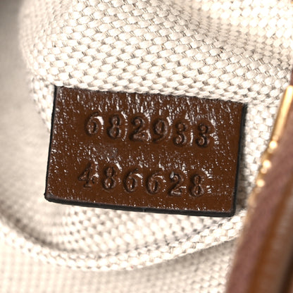 Gucci GG Supreme Monogram Textured Calfskin Retro Interlocking G Belt Bag Beige Ebony Brown Sugar 7 of 10