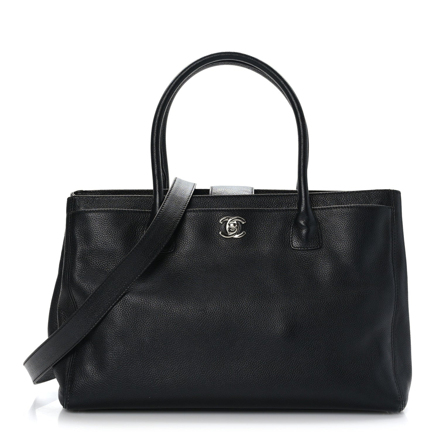 Chanel Calfskin Cerf Executive Shopper Tote Black 1 of 9