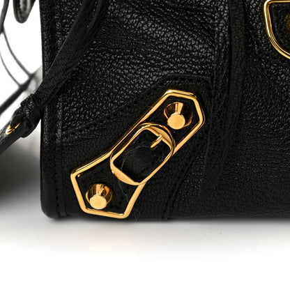 Balenciaga Chevre Gold Metallic Edge Hardware Mini City Black 11 of 11