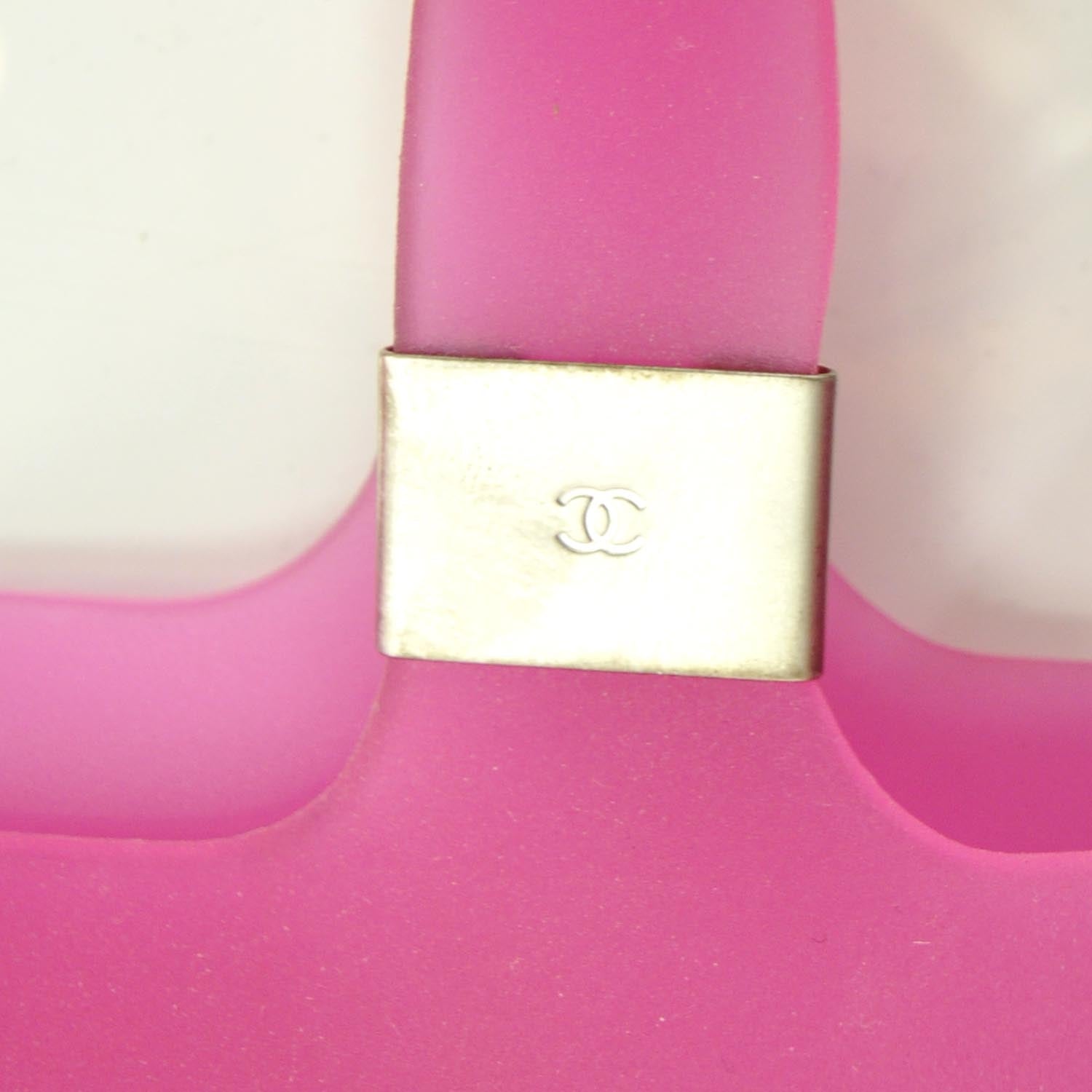 Chanel Jelly Rubber Large Tote Pink 7 of 9