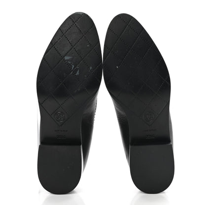 Chanel Calfskin CC Mocassin Loafers 36.5 Black 5 of 11