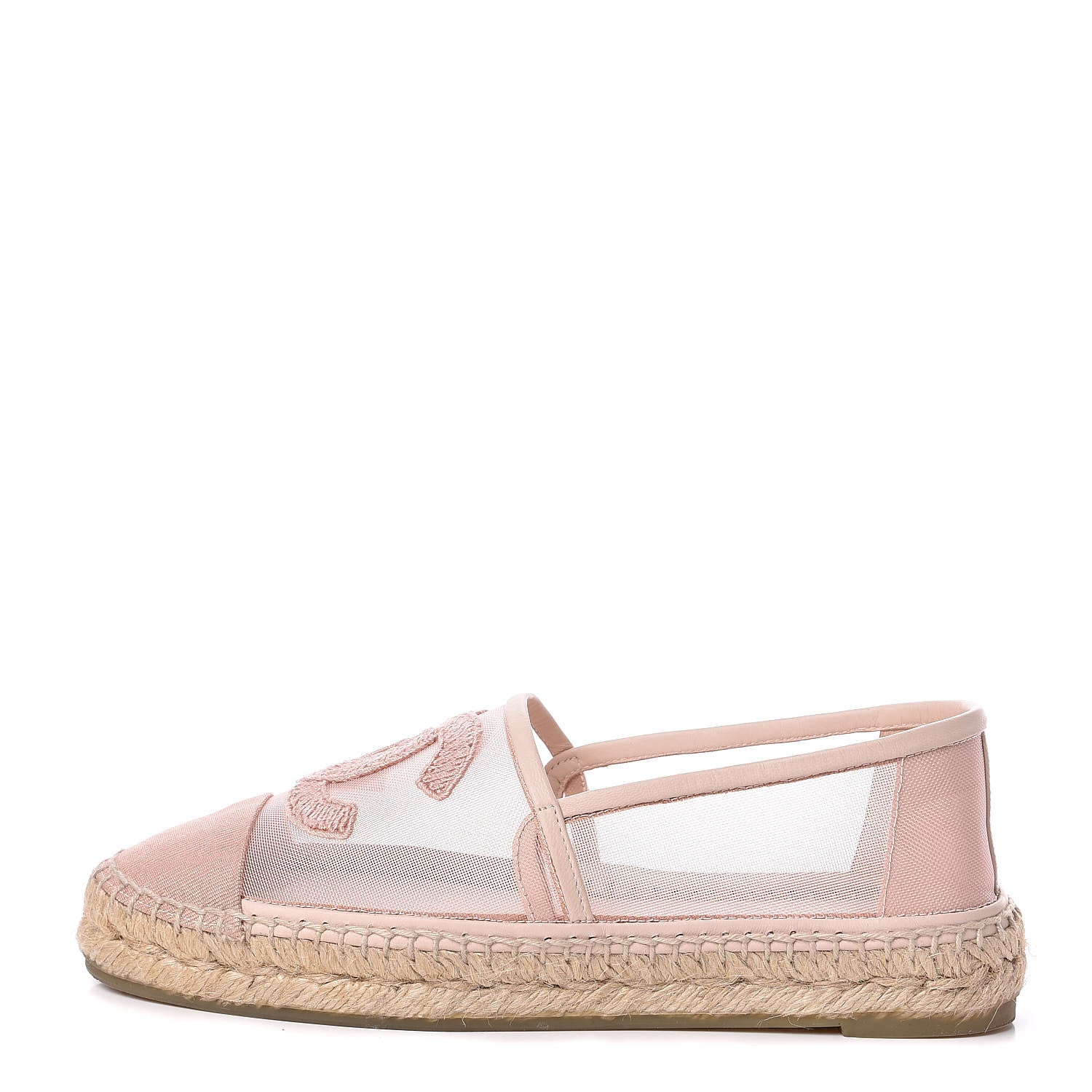 Chanel Mesh Grosgrain CC Espadrilles 36 Pink 1 of 10
