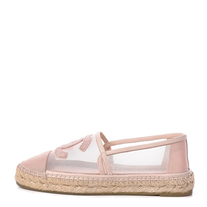 Chanel Mesh Grosgrain CC Espadrilles 36 Pink 1 of 10
