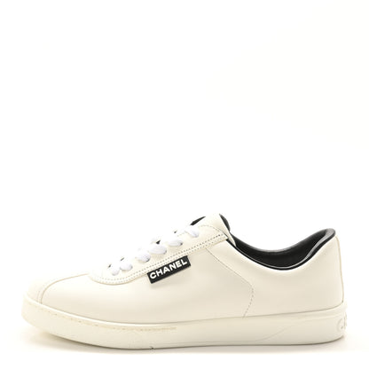 Chanel Calfskin CC Womens Sneakers 39 White 1 of 8
