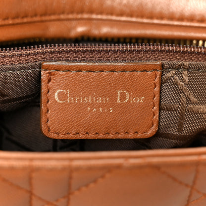 Christian Dior Lambskin Cannage Medium Lady Dior Tan 6 of 12