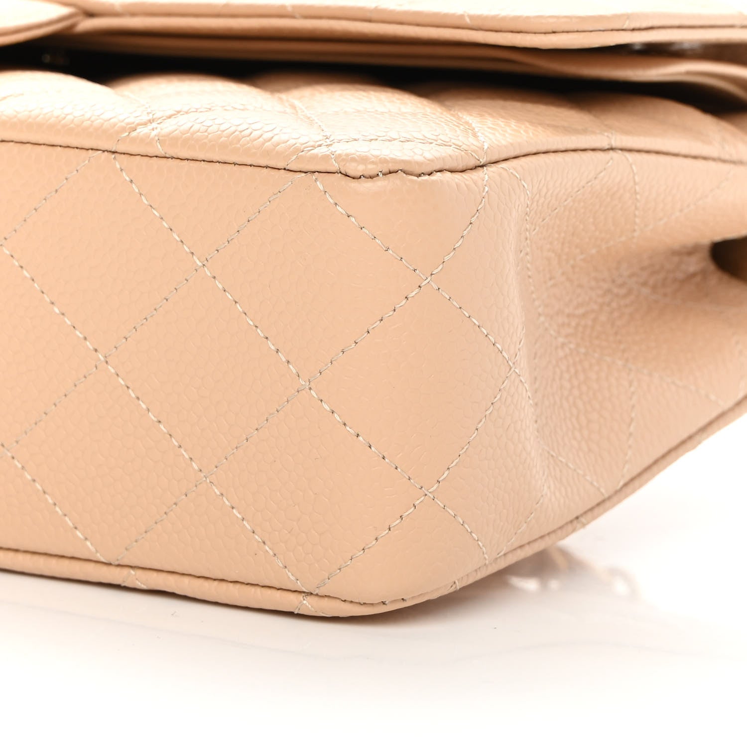Chanel Caviar Quilted Medium Double Flap Beige 10 of 11