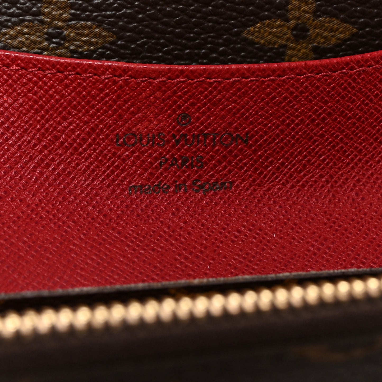 Monogram Emilie Wallet Red