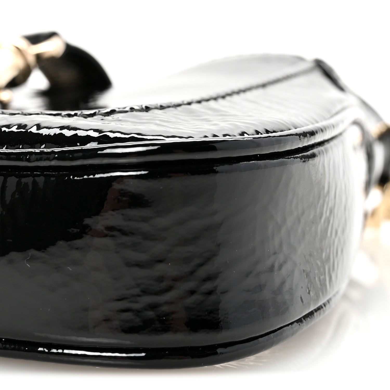 Gucci Crinkled Patent Mini Jackie Notte Bag Black 1778619