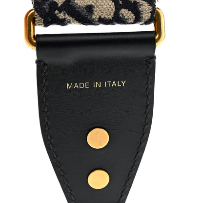 Christian Dior Oblique Studded Shoulder Strap Blue 4 of 5