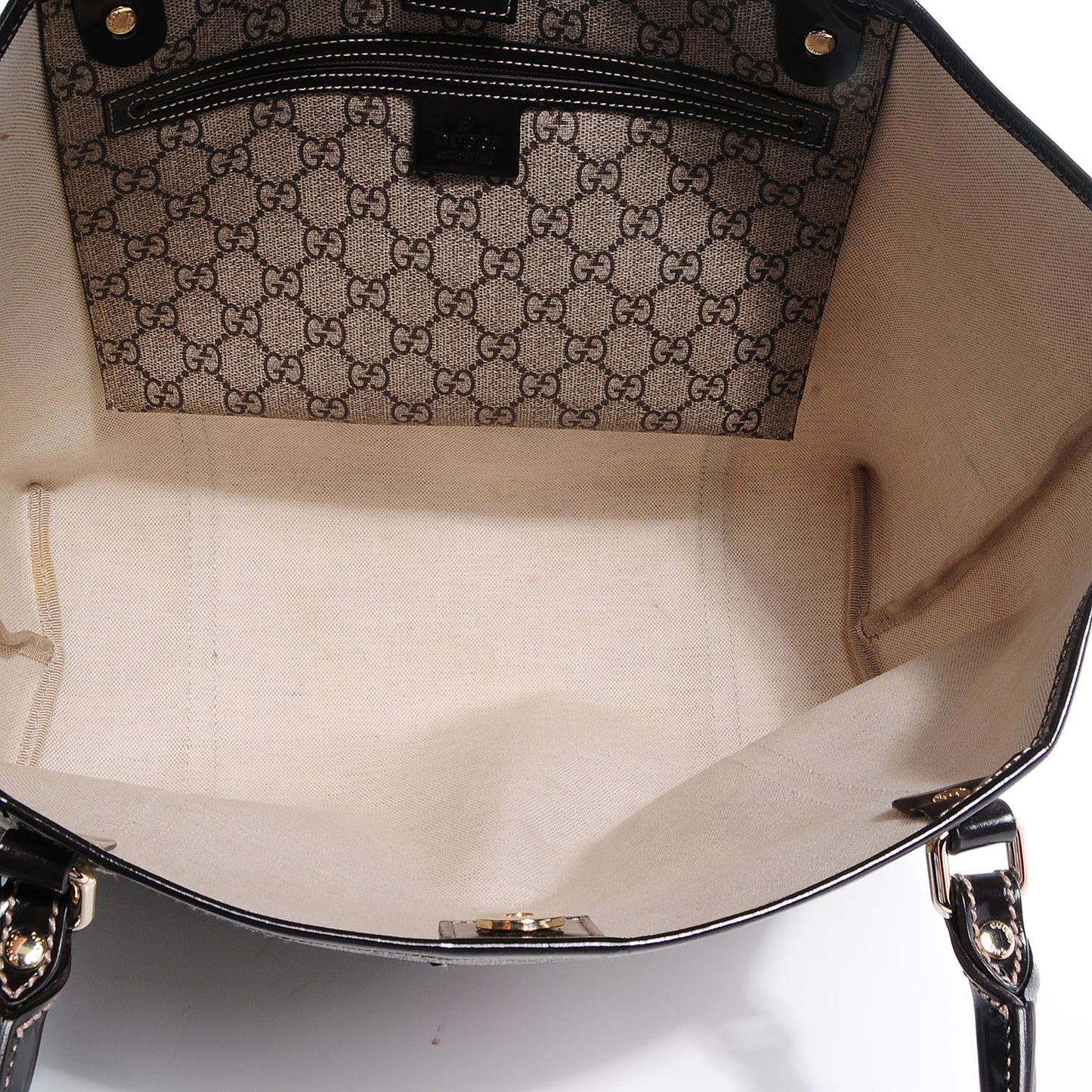 GG Plus Monogram Tattoo Heart Medium Joy Tote Dark Brown