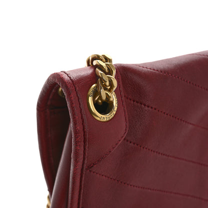 Saint Laurent Lambskin Matelasse Monogram Medium Niki Chain Satchel Red 13 of 16